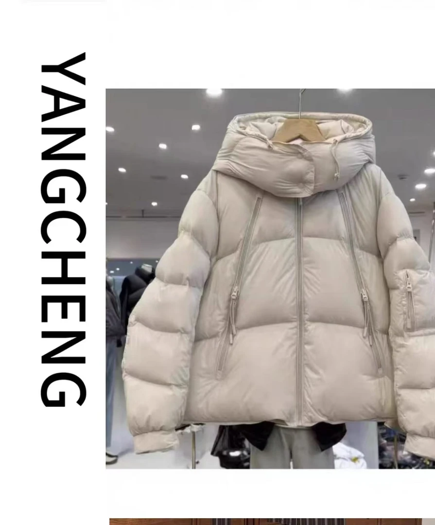 短款拉链幻彩岛屿潮流时尚百搭长袖连帽休闲加厚保暖冬季设计师