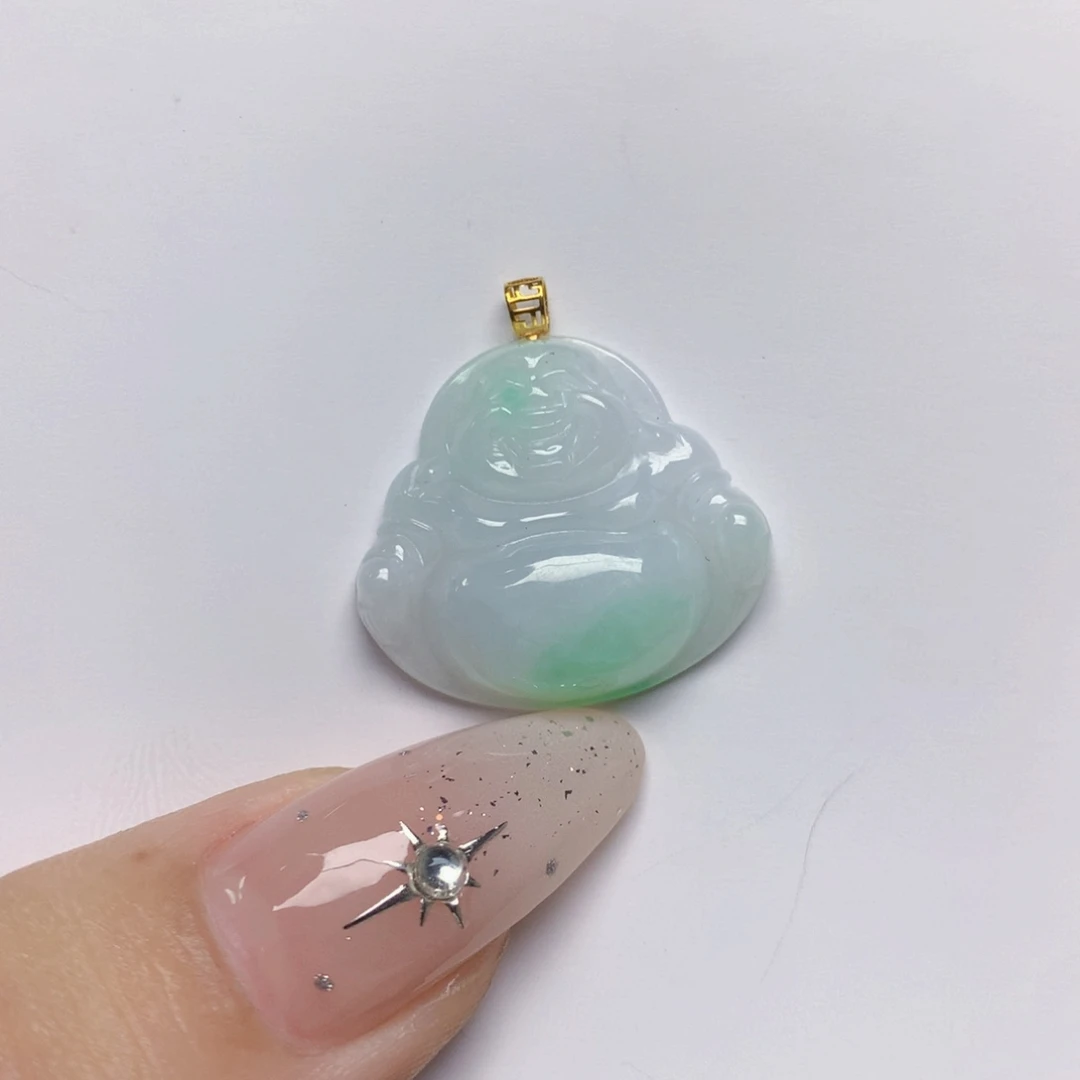 颈饰18K金镶嵌翡翠