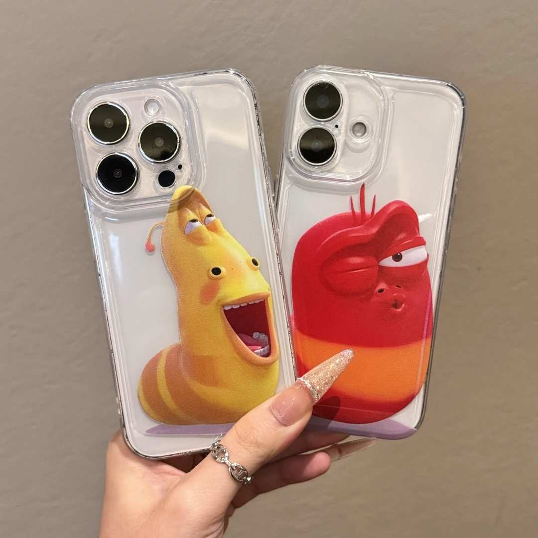 爆笑虫子适用苹果16promax情侣手机壳15太空壳小米华为14防摔