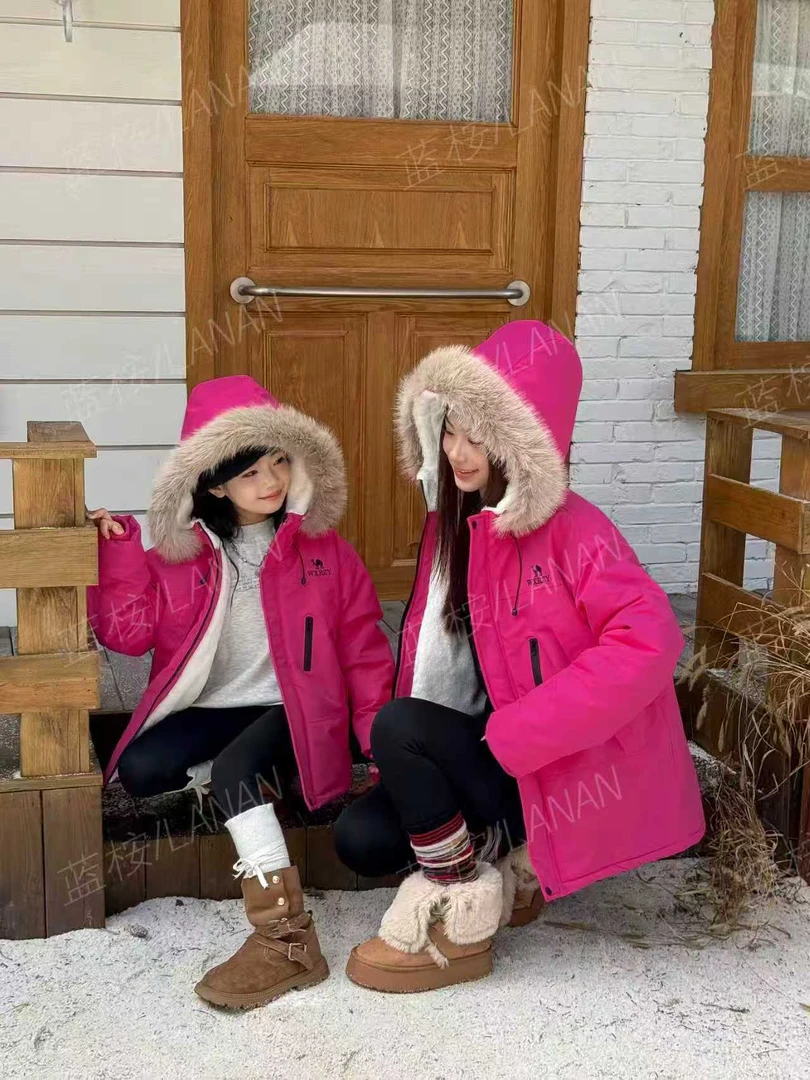 2025冬季新款亲子装棉服加绒加厚保暖时髦百搭气质