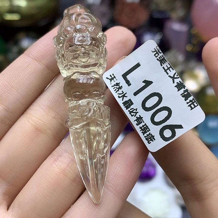 珠宝半成品水晶未镶嵌吊坠