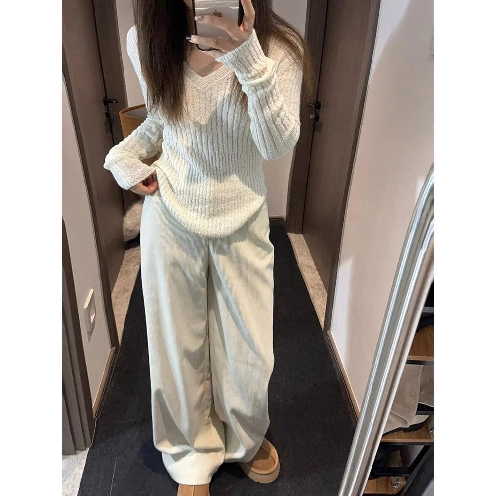 【万达撤柜】条领针织衫毛衣女秋冬新款弹力修身内搭打底衫上衣