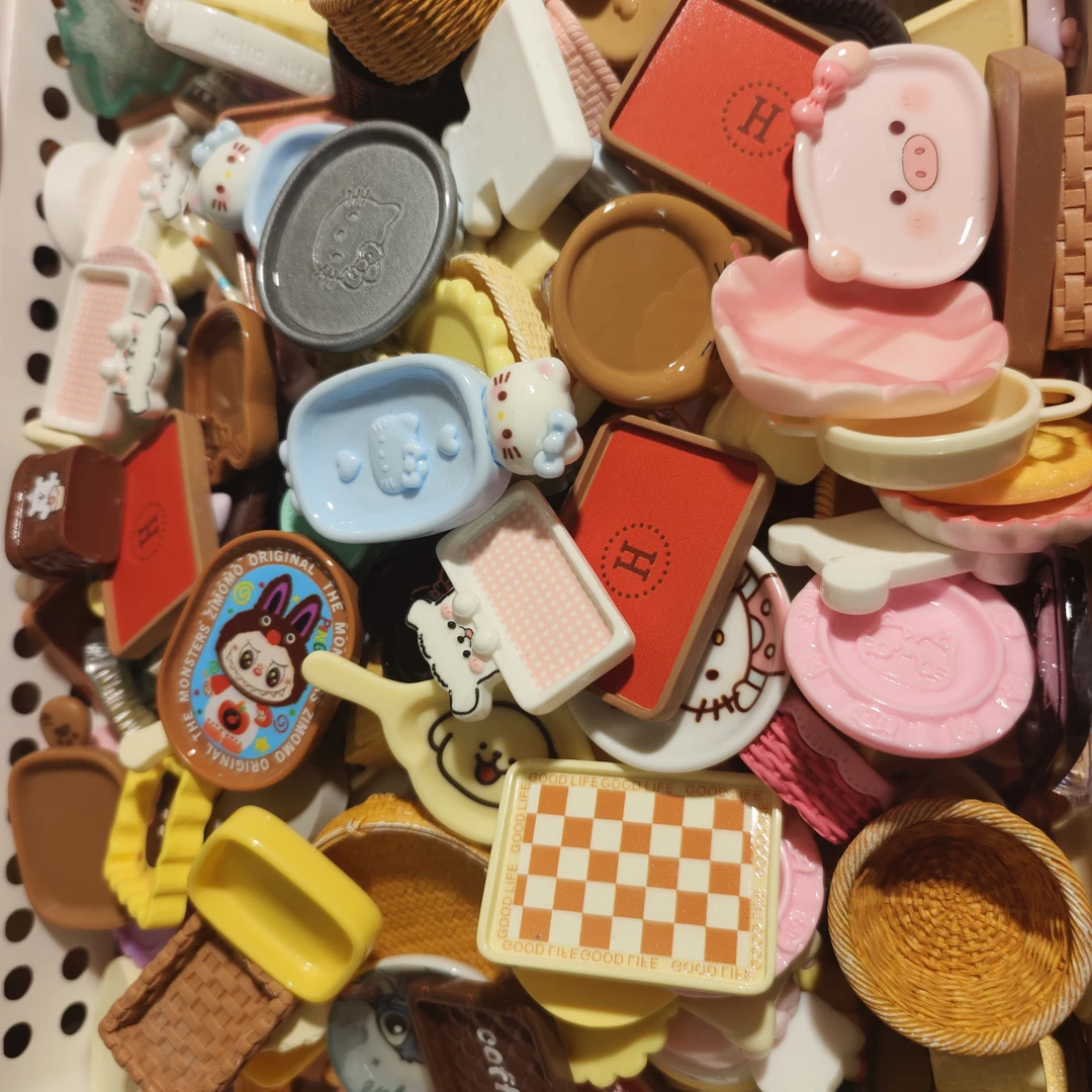 diy卡通树脂配件盘子大混