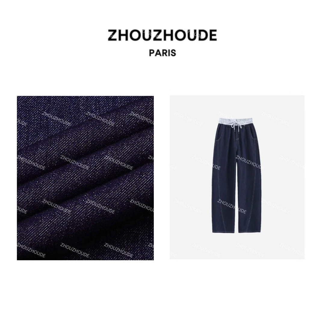 ZHOUZHOUDE【通勤神裤】3D立裁松弛腔调感高腰超垂弯刀裤