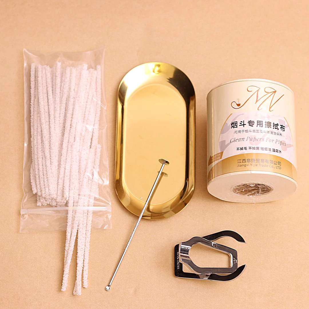 烟斗新手配件 通条 压棒 醒草盘 擦斗布 斗架  赠一个软木塞