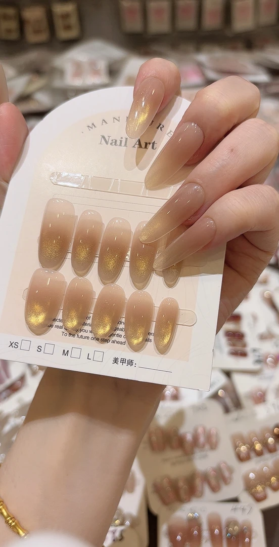 落日余晖手工穿戴甲