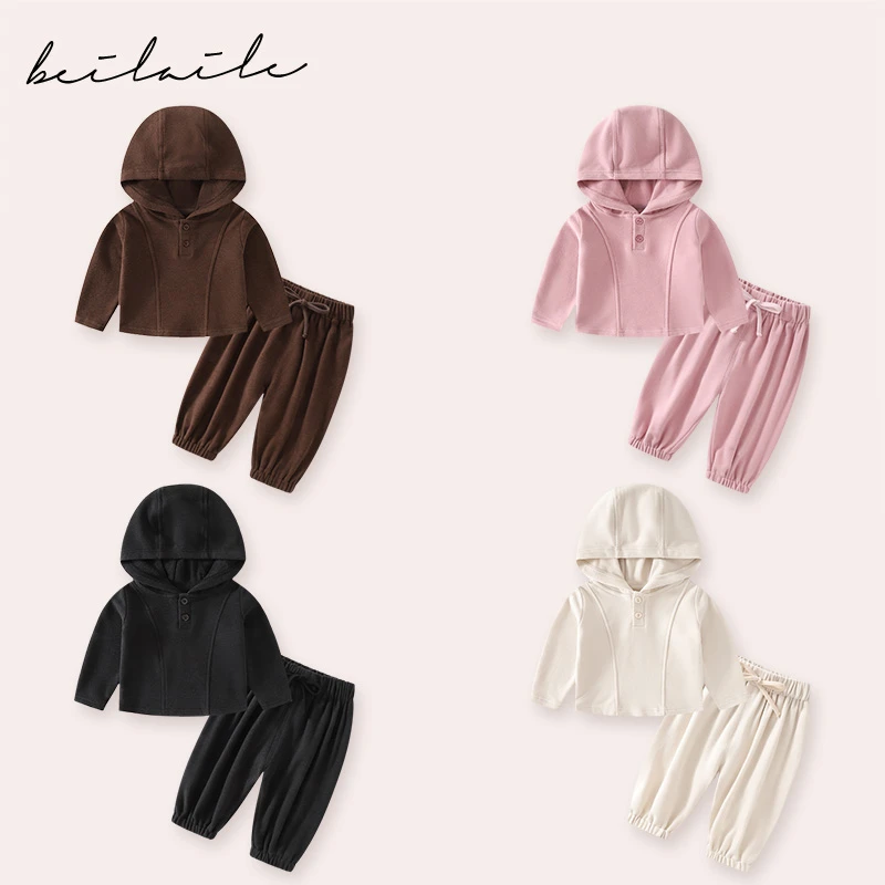 【自发热软糯带帽套装 小洛妈咪】婴儿童男女童秋季新品宝宝G25