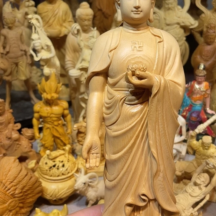 黄杨木瑕疵阿弥陀佛