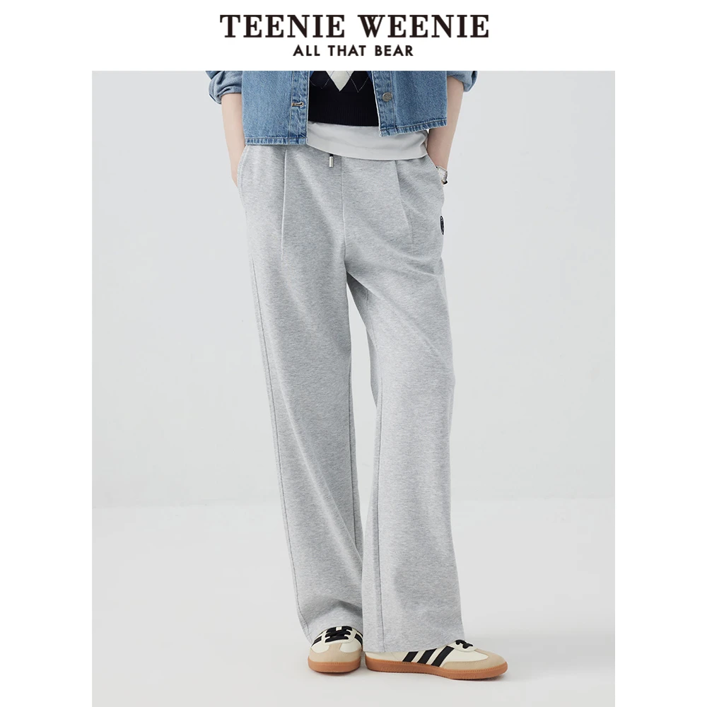 【女装优选KY】小熊女春季高腰抽绳简约休闲直筒裤长裤TTTM243802P