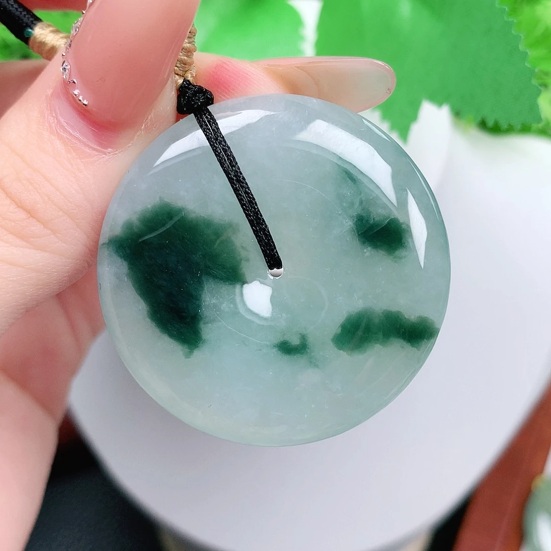 翡翠未镶嵌颈饰平安38.5-6.2