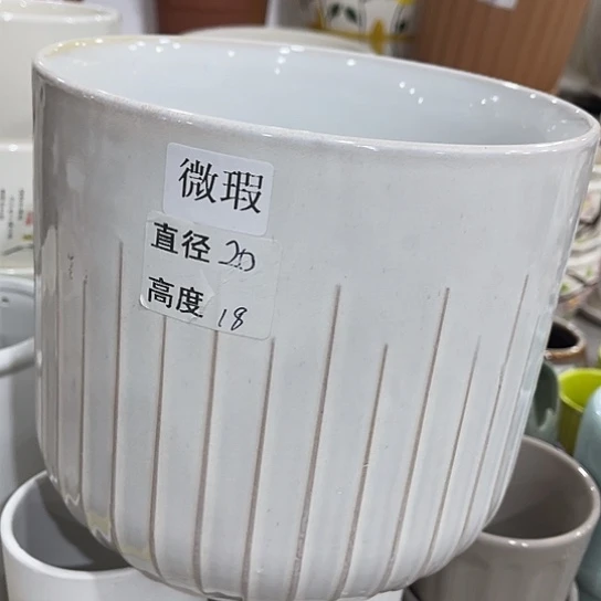 多肉绿植陶瓷花盆9.9包邮，有孔