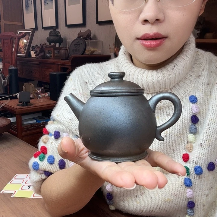紫砂茶壶龙蛋柴烧