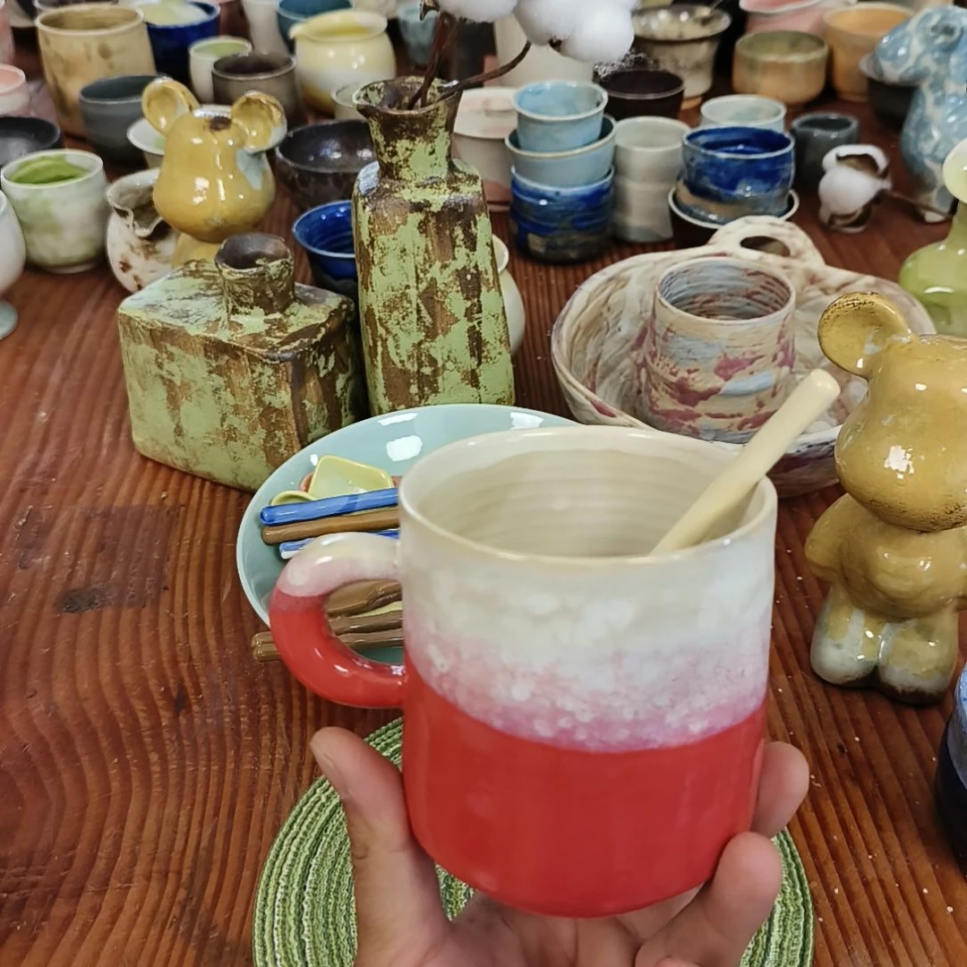 摆件景德镇高温窑变马克杯