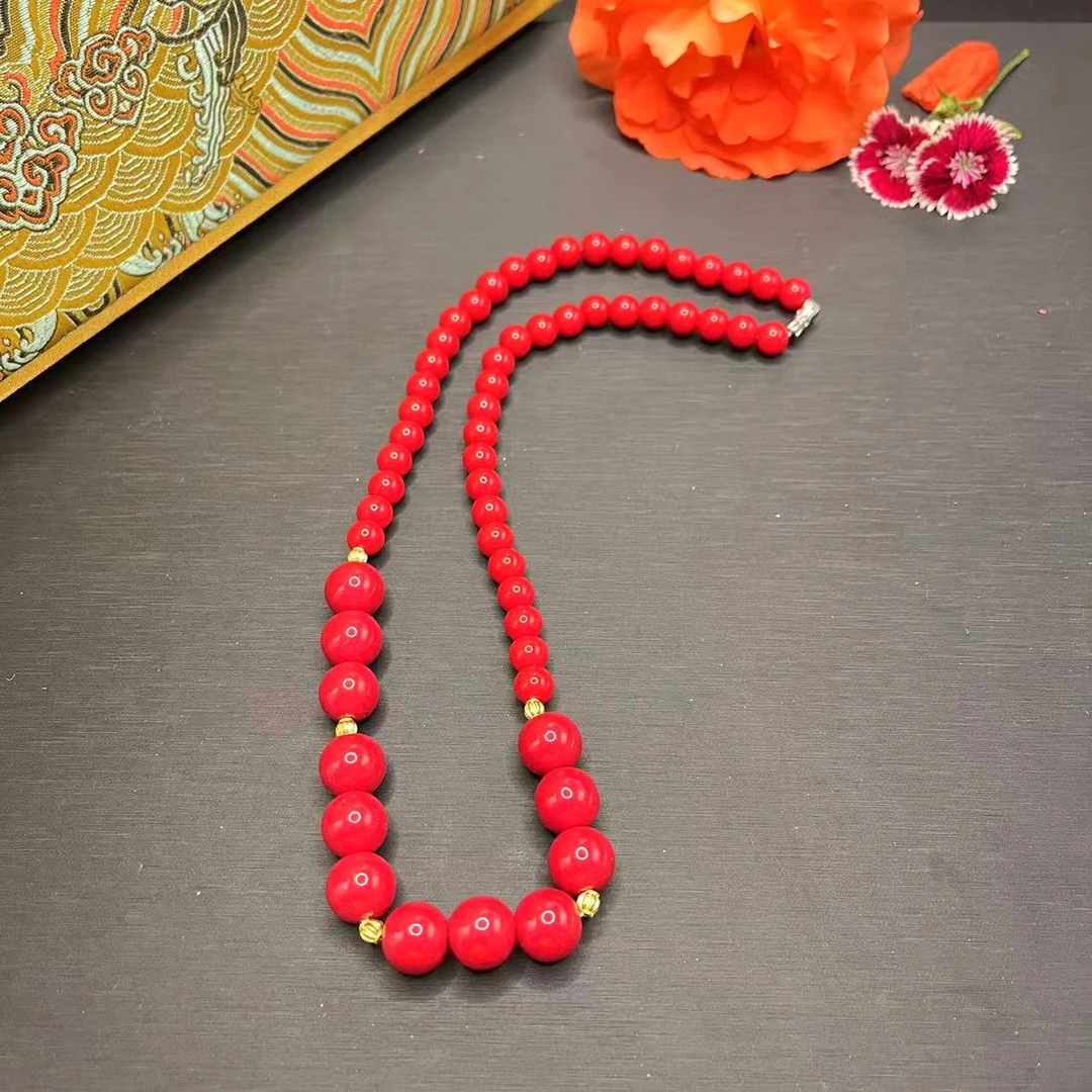 项链 K248时尚精品血胆金莲项链