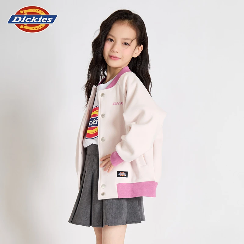 Dickies潮童25年新款拼色棒球服休闲洋气外套宽松版244K10LSD110