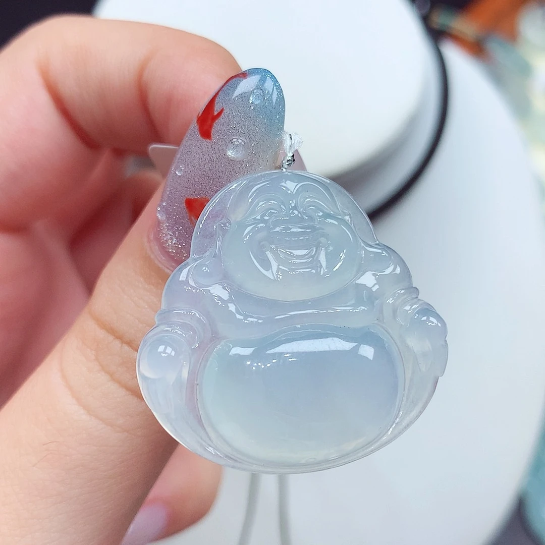 翡翠未镶嵌颈饰翡翠37，29.6/31.3/5.9