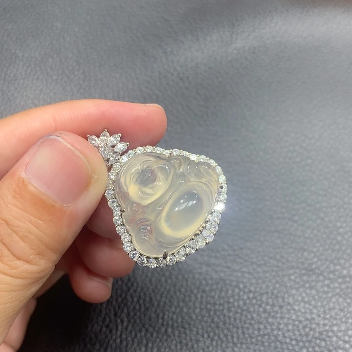 玛瑙/玉髓颈饰银S925镶嵌