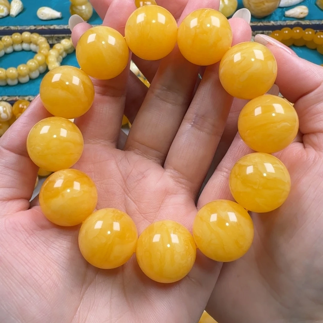 琥珀未镶嵌手链同料