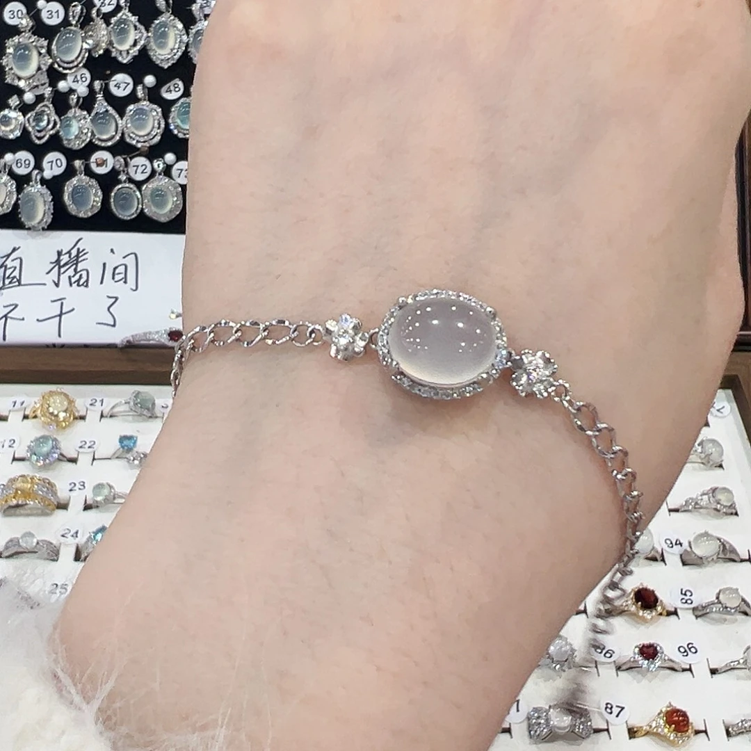 蛇纹石玉银S925镀金镶嵌戒指