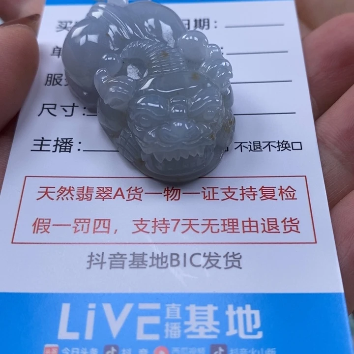 翡翠未镶嵌颈饰多人貔貅