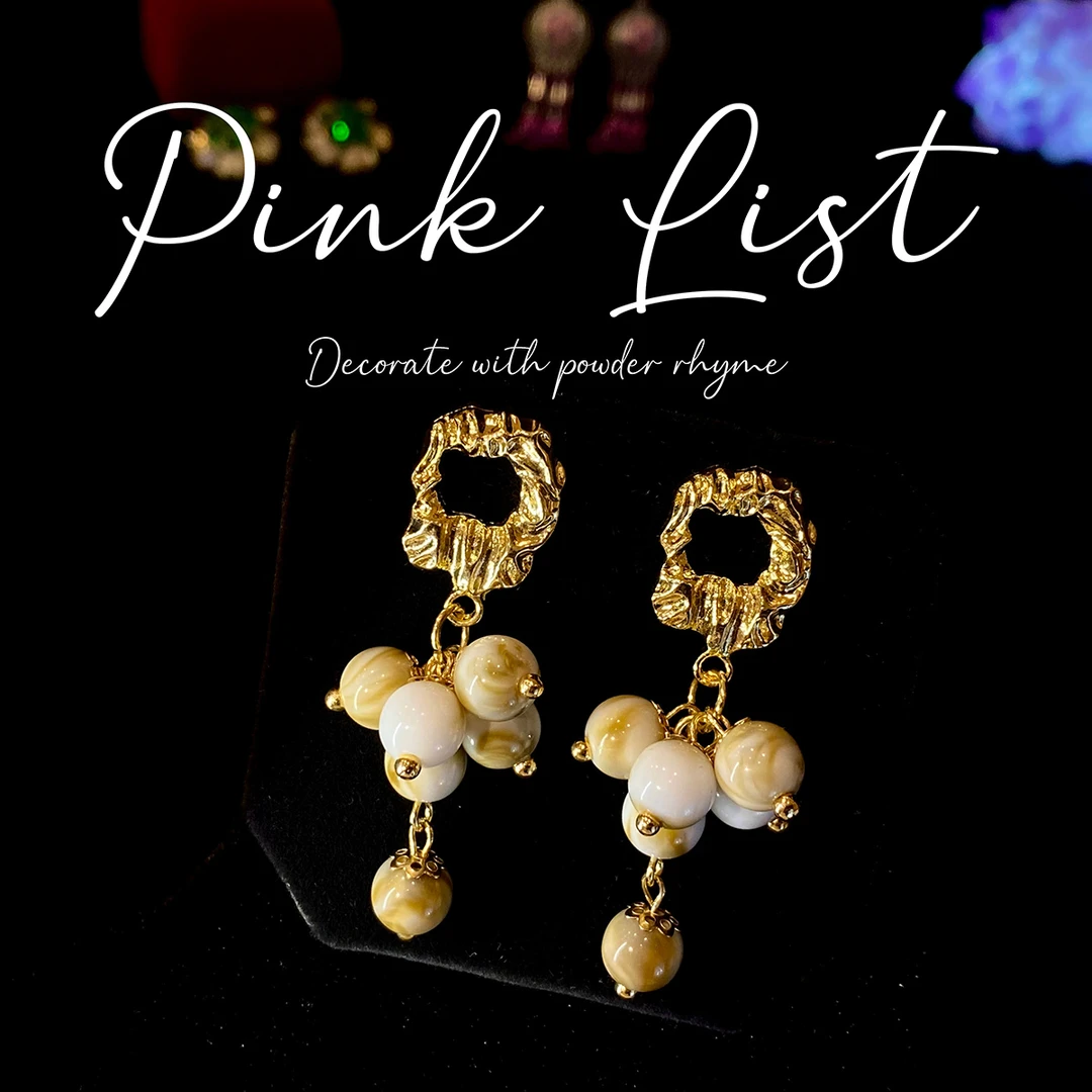 合金亚克力耳饰 潮流小众独特夸张感流苏耳坠 A329