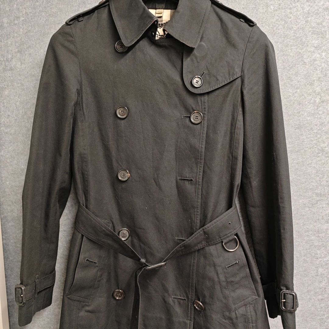 95新 BURBERRY/博柏利 布风衣36码黑色/250820HTTYZ01
