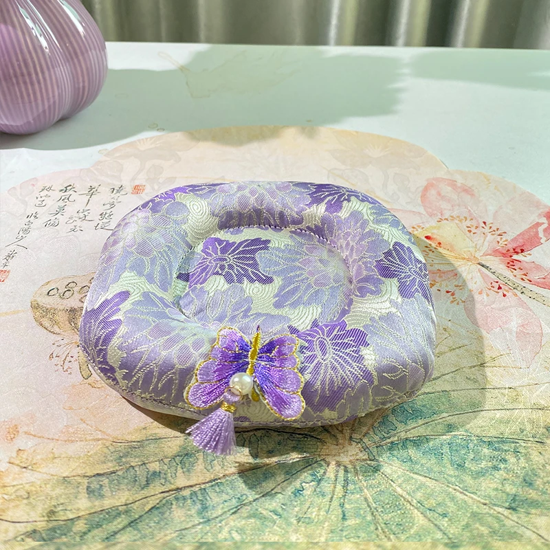 国风织锦布蝶舞壶承禅意茶道配件家用茶壶垫茶杯杯垫防烫隔热