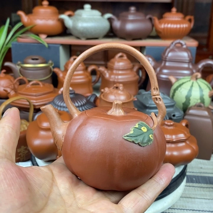 紫砂茶壶南瓜提梁180CC双十一特价