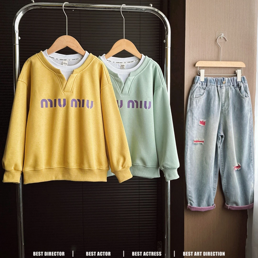 5C026童装男童卫衣儿童2025春装男孩春秋韩版字母上衣洋气衣服