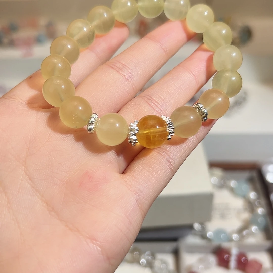 合金手链烟晶黄颖诗