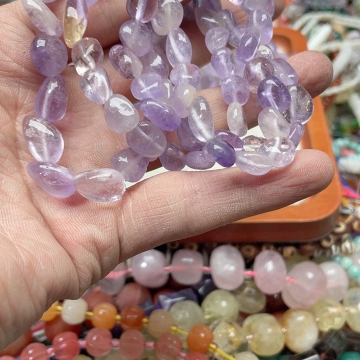 玛瑙/玉髓合金珠宝半成品2条9mm紫水晶随行手串