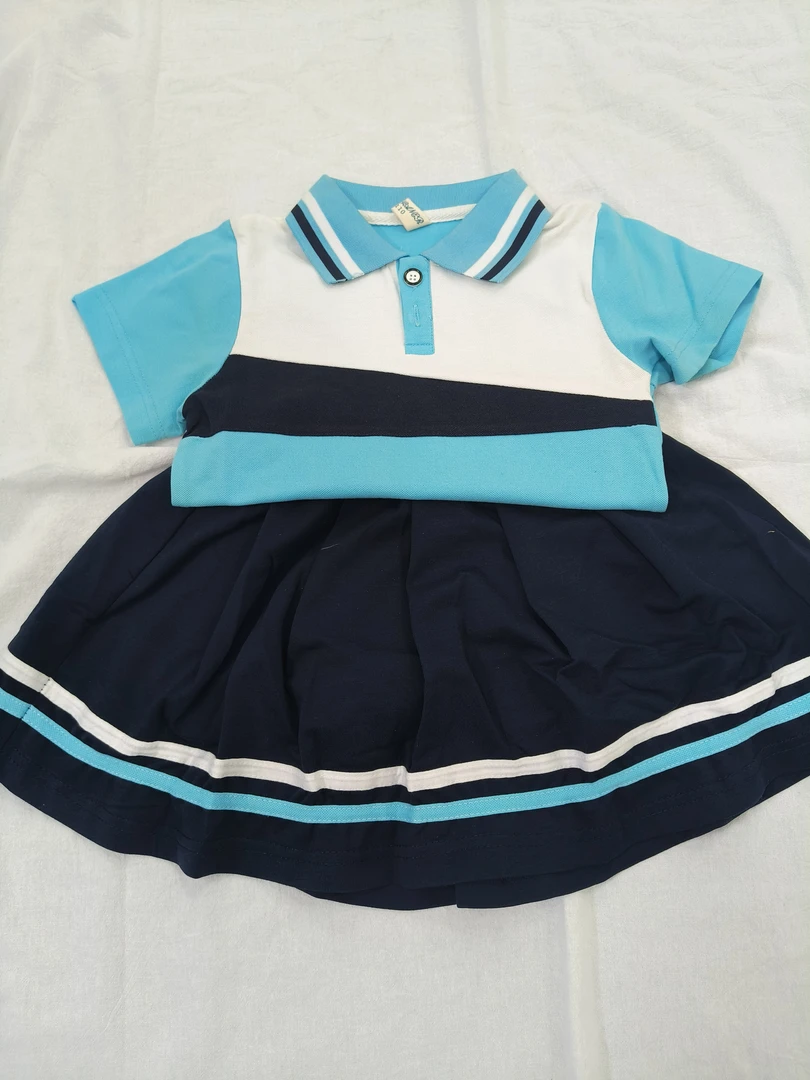 A015三色拼接女夏装套装