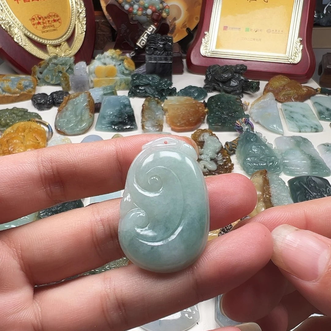 翡翠未镶嵌颈饰天然