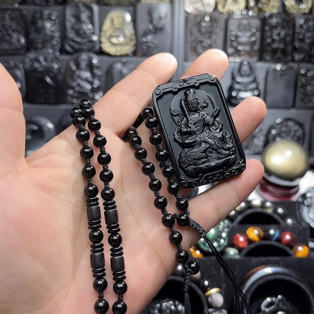 晨***黑曜岩未镶嵌手链