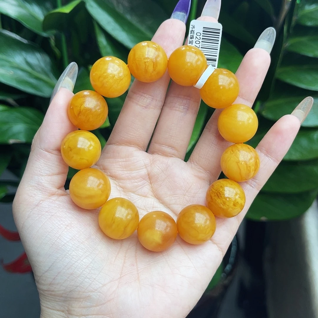琥珀未镶嵌手链18橘皮