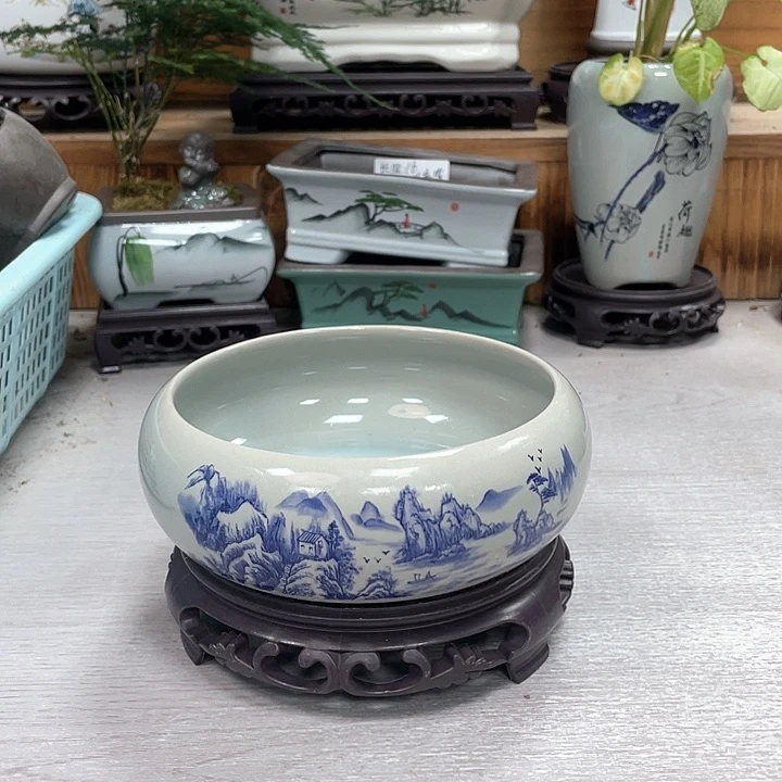 陶瓷佳品精美紫砂花盆陶瓷花盆