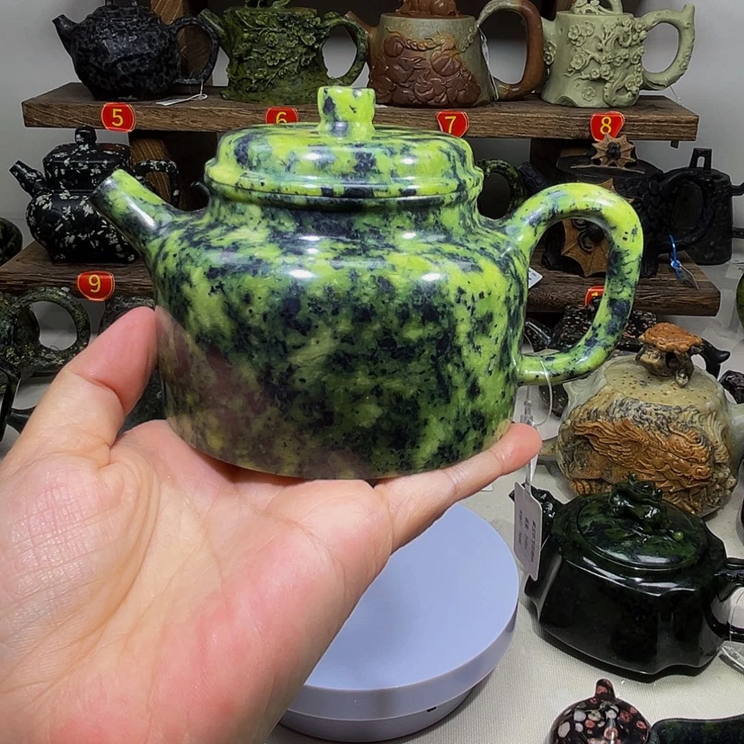 石材藏玉药王石德钟壶240c