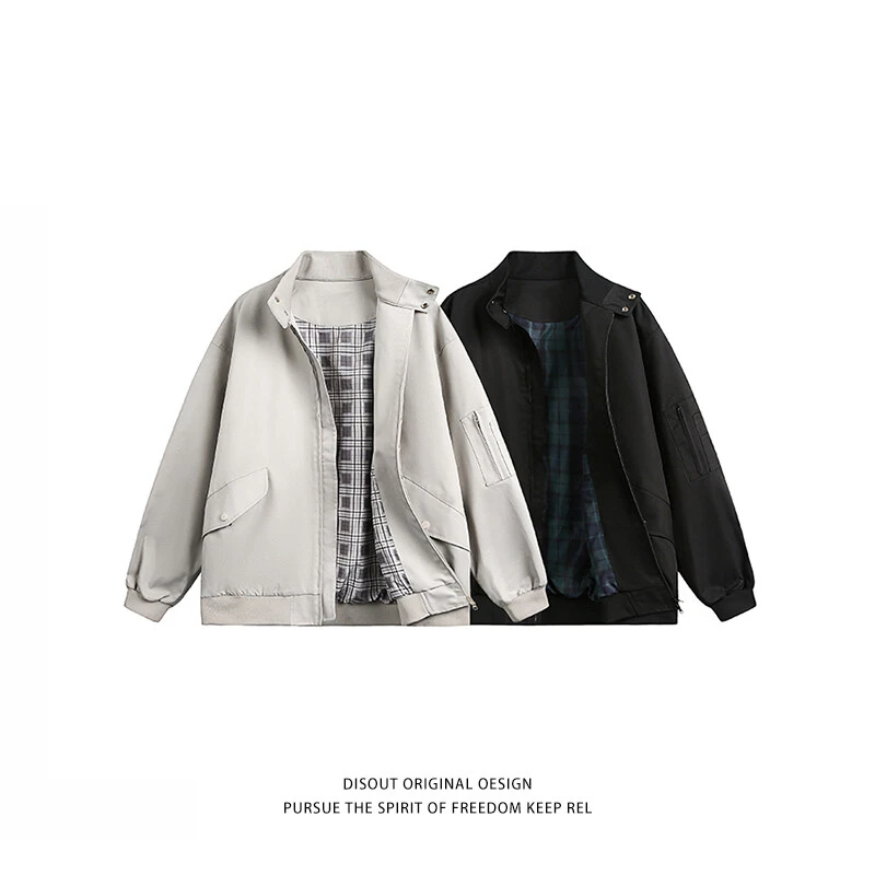 外套美式哈灵顿立领工装外套男2025春秋新款情侣装街头夹克