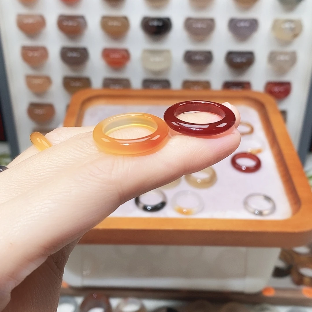 洋****玛瑙/玉髓未镶嵌戒指港12