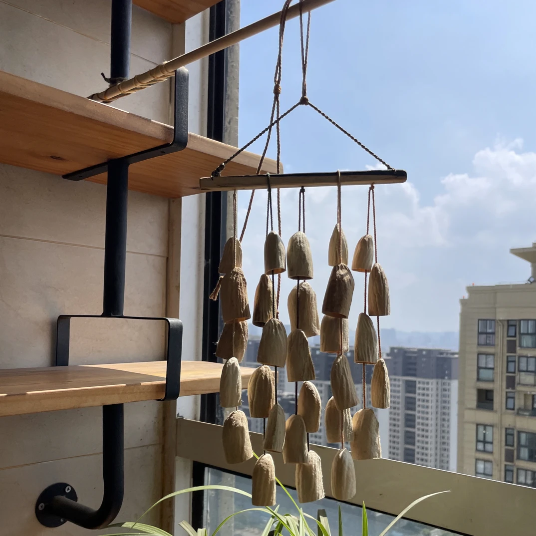 芒果壳风铃 天然材质禅意家居装饰 手作小众礼物 风动轻吟治愈系