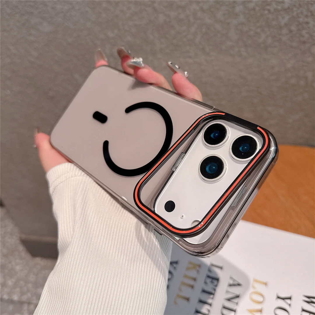 适用iPhone苹果17手机壳高透磁吸镜头支架超薄Pro保护套max高级感
