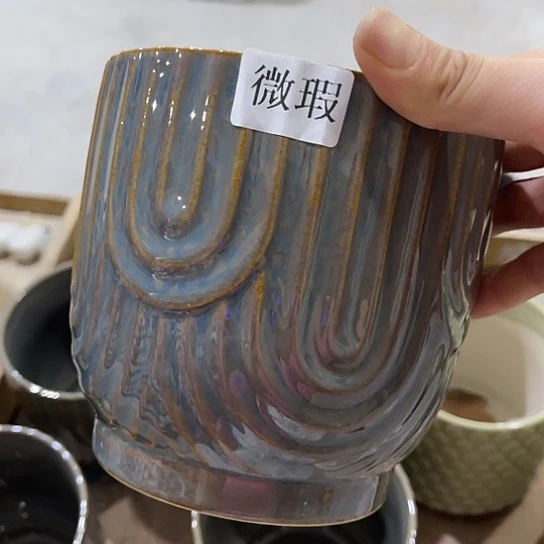 多肉绿植陶瓷花盆9.9包邮，有孔