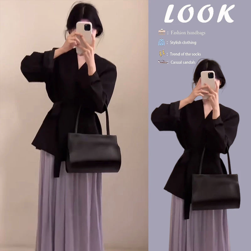 春季穿搭2025新款女法式气质百搭显瘦收腰外套高腰半身裙两件套装