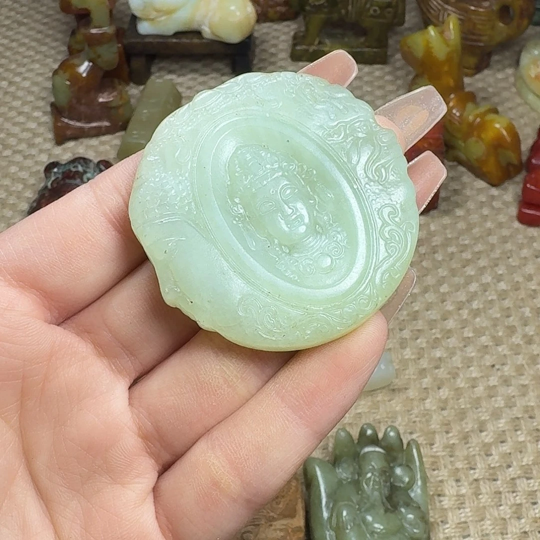 白玉菩提吊坠挂件