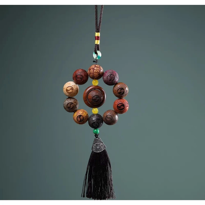 BTA0005 檀木车挂手把件（无礼盒）