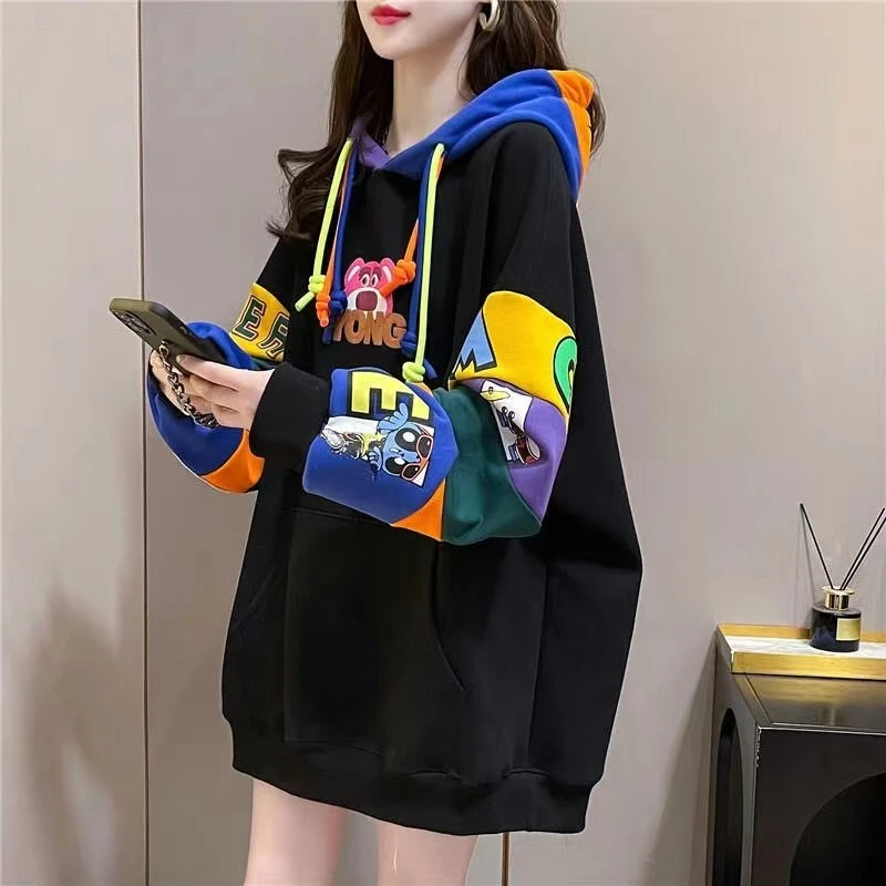 薄款连帽卫衣女2025春秋新款减龄中长款宽松小个子设计感小众外套
