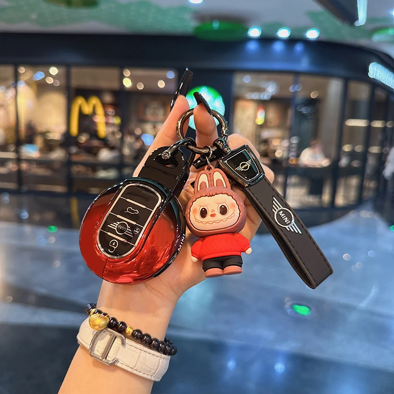 适用宝马mini钥匙套迷你countryman壳cooper钥匙包f54f55f56F60扣