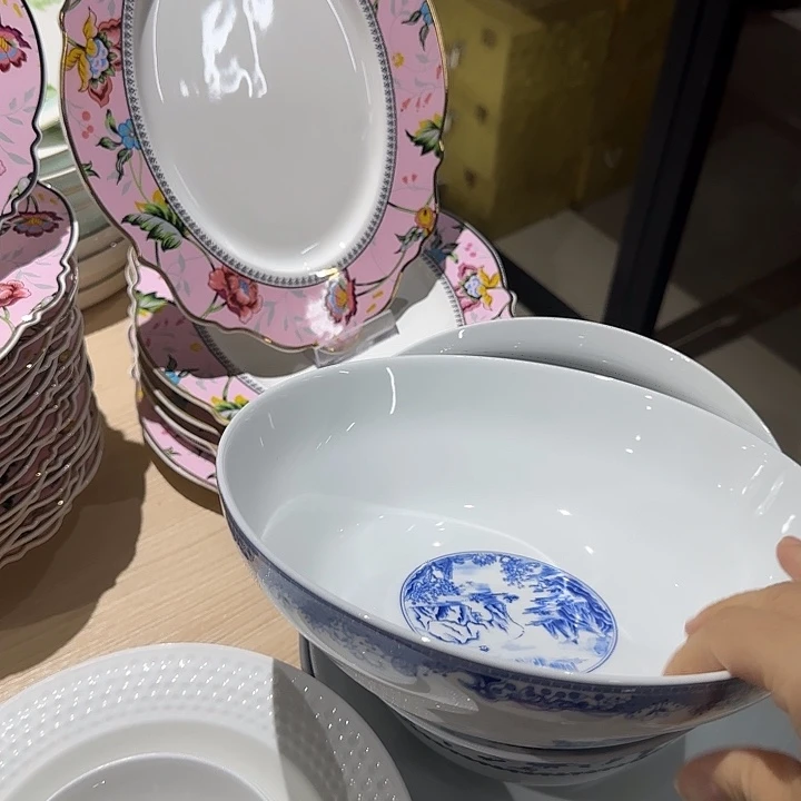 瓷9寸桂林山水汤碗1只