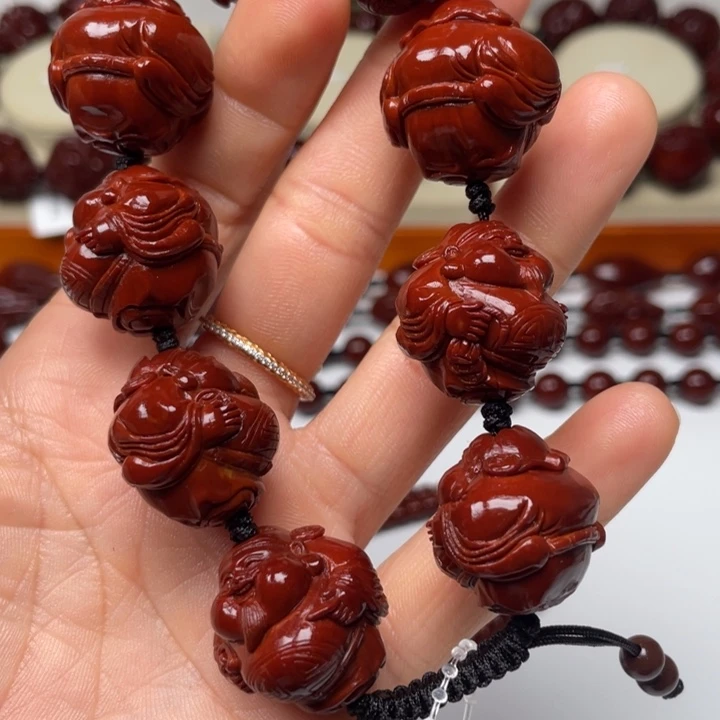 橄榄核手串，包浆玉化