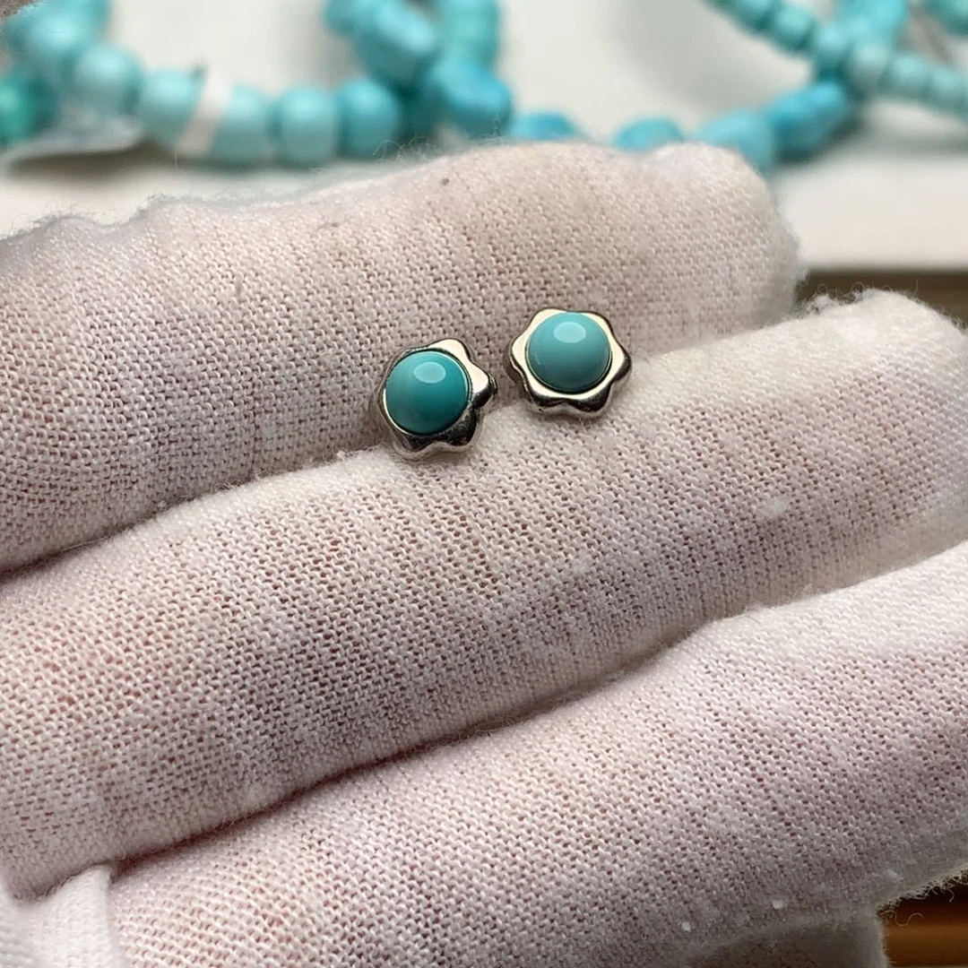 绿松石银S925镶嵌珠宝奇石